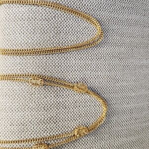 Kennth Jay Lane (KJL) Gold-Tone Filigree Bead 48" Necklace And 35" KLJ Necklace